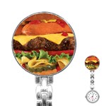 hipster Burger Stainless Steel Nurses Watch