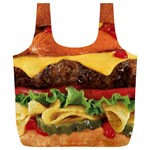 hipster Burger Full Print Recycle Bag (XL)