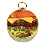 hipster Burger Gold Compass