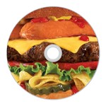 hipster Burger CD Wall Clock