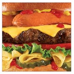 hipster Burger Large Satin Scarf (Square)