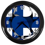 Finland Wall Clock (Black)