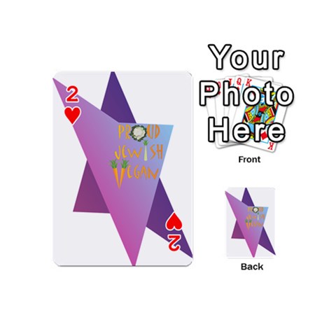 Jewish Veg01 12 7 2015 Playing Cards 54 (Mini) from ArtsNow.com Front - Heart2