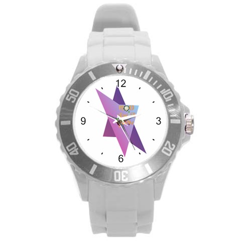 Jewish Veg01 12 7 2015 Round Plastic Sport Watch (L) from ArtsNow.com Front