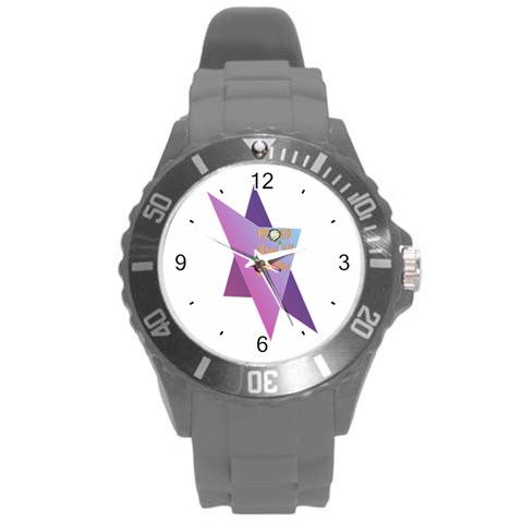 Jewish Veg01 12 7 2015 Round Plastic Sport Watch (L) from ArtsNow.com Front