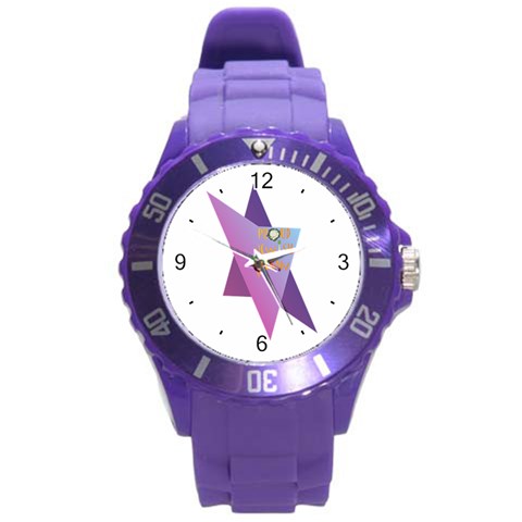 Jewish Veg01 12 7 2015 Round Plastic Sport Watch (L) from ArtsNow.com Front