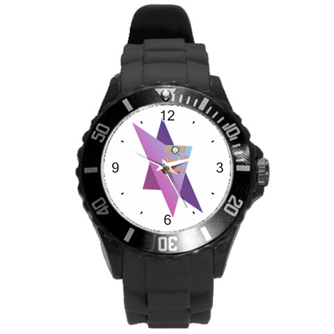 Jewish Veg01 12 7 2015 Round Plastic Sport Watch (L) from ArtsNow.com Front