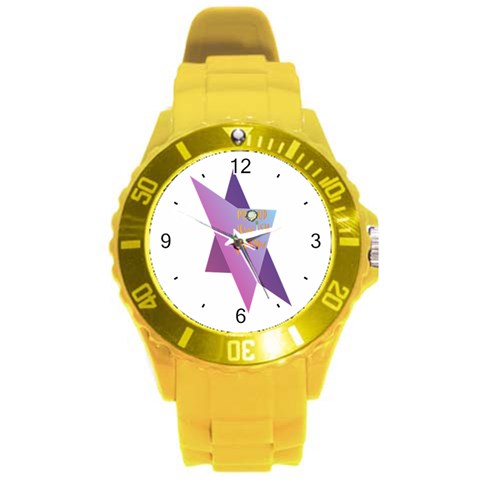 Jewish Veg01 12 7 2015 Round Plastic Sport Watch (L) from ArtsNow.com Front