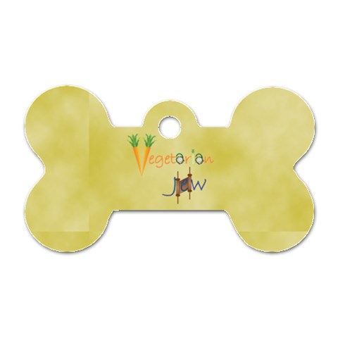 vegan jstar6X5.8_12_7_2015 Dog Tag Bone (Two Sides) from ArtsNow.com Back