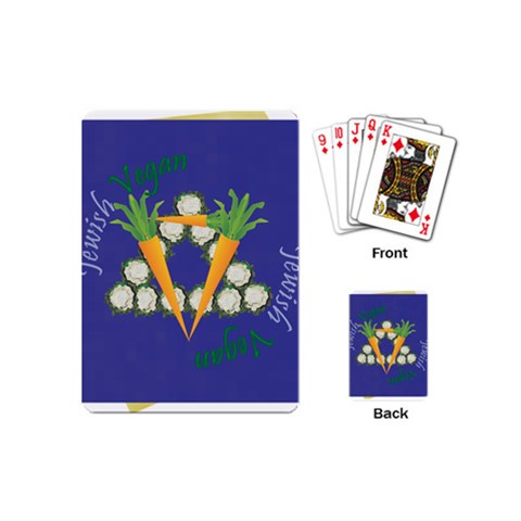 Vegan Jewish Star Playing Cards (Mini) from ArtsNow.com Back