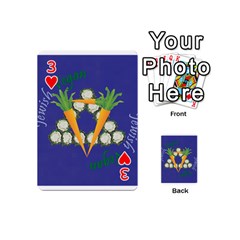 Vegan Jewish Star Playing Cards 54 (Mini) from ArtsNow.com Front - Heart3