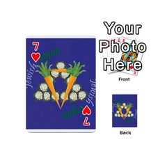 Vegan Jewish Star Playing Cards 54 (Mini) from ArtsNow.com Front - Heart7