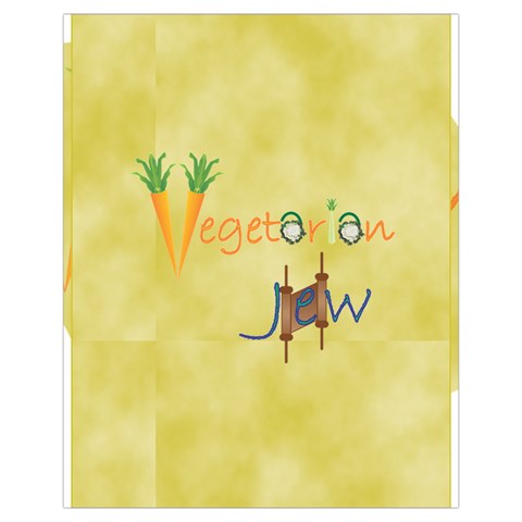 VeggieJew01X2BG_12_7_2015 Drawstring Pouch (XL) from ArtsNow.com Front