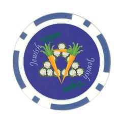 Vegan Jewish Star Poker Chip Card Guard from ArtsNow.com Front