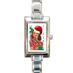 Xmas Norma Jean Rectangle Italian Charm Watch