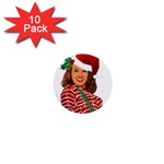 Xmas Norma Jean 1  Mini Button (10 pack) 