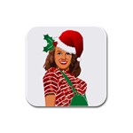 Xmas Norma Jean Rubber Square Coaster (4 pack)