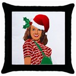 Xmas Norma Jean Throw Pillow Case (Black)