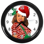 Xmas Norma Jean Wall Clock (Black)