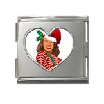 Xmas Norma Jean Mega Link Heart Italian Charm (18mm)