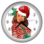 Xmas Norma Jean Wall Clock (Silver)