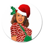 Xmas Norma Jean Magnet 5  (Round)