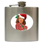 Xmas Norma Jean Hip Flask (6 oz)