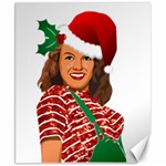 Xmas Norma Jean Canvas 8  x 10 