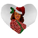 Xmas Norma Jean Large 19  Premium Heart Shape Cushion