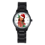 Xmas Norma Jean Stainless Steel Round Watch