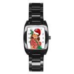 Xmas Norma Jean Stainless Steel Barrel Watch