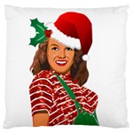 Xmas Norma Jean Large Flano Cushion Case (One Side)