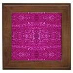 Pink sequins Framed Tile