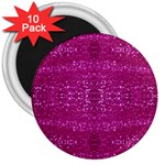 Pink sequins 3  Magnet (10 pack)