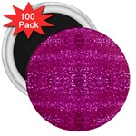 Pink sequins 3  Magnet (100 pack)