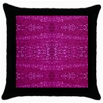 Pink sequins Throw Pillow Case (Black)