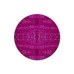 Pink sequins Rubber Round Coaster (4 pack)