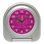 Pink sequins Travel Alarm Clock