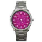 Pink sequins Sport Metal Watch