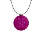 Pink sequins 1  Button Necklace