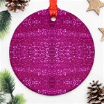 Pink sequins Round Ornament (Two Sides)