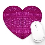 Pink sequins Heart Mousepad