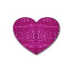 Pink sequins Heart Coaster (4 pack)