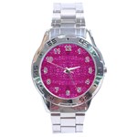 Pink sequins Stainless Steel Analogue Watch