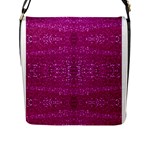 Pink sequins Flap Closure Messenger Bag (L)