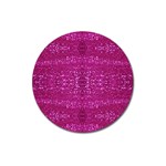 Pink sequins Magnet 3  (Round)