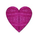 Pink sequins Magnet (Heart)