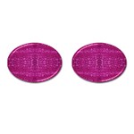 Pink sequins Cufflinks (Oval)