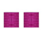 Pink sequins Cufflinks (Square)