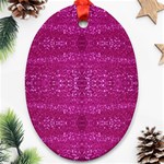 Pink sequins Oval Ornament (Two Sides)